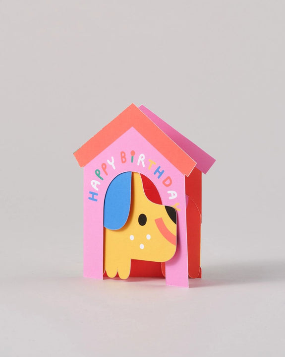 Wrap - Dog in House Fold Out Kid's Birthday Card