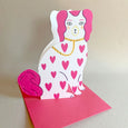 Kitty Kenda Papergoods - Sitting Pottery Dog Shaped Card - Loveheart
