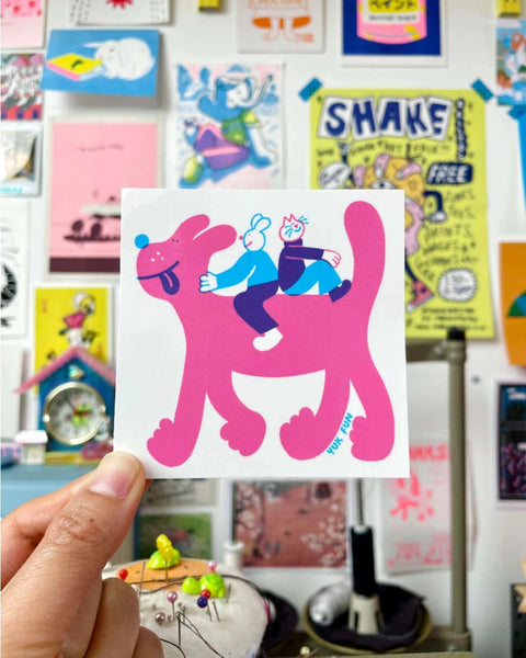 YUK FUN - Dog Riders Eco Vinyl Sticker