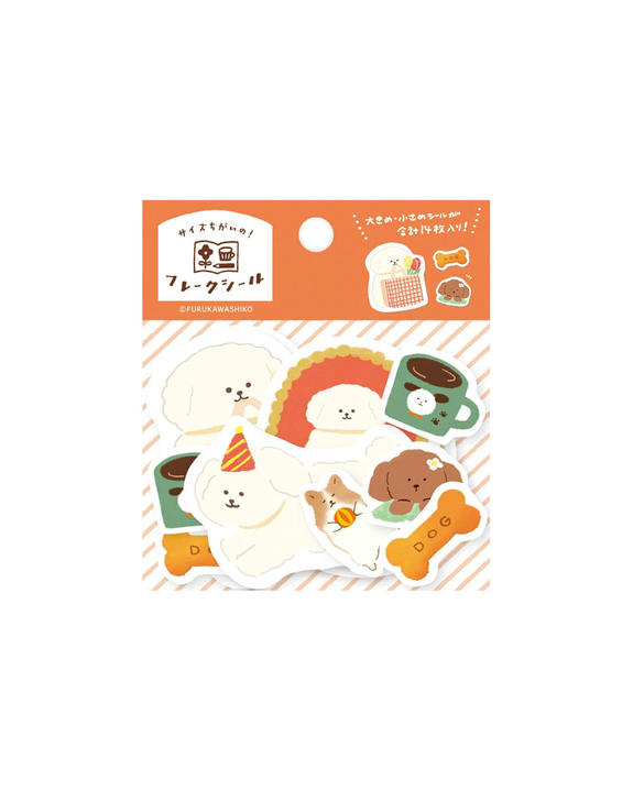 Furukawashiko - Washi Flake Stickers - Dog