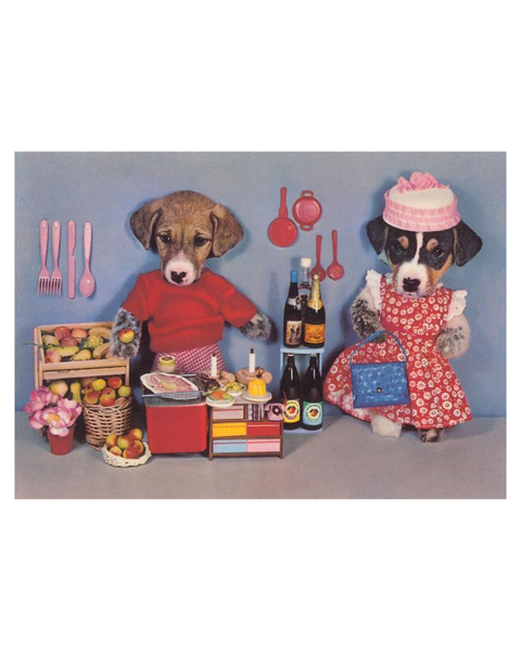 Found Image Press - Dogs At Market Postcard
