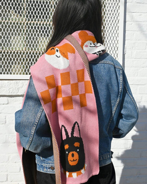 Natali Koromoto - "Dogs" Jumbo Scarf