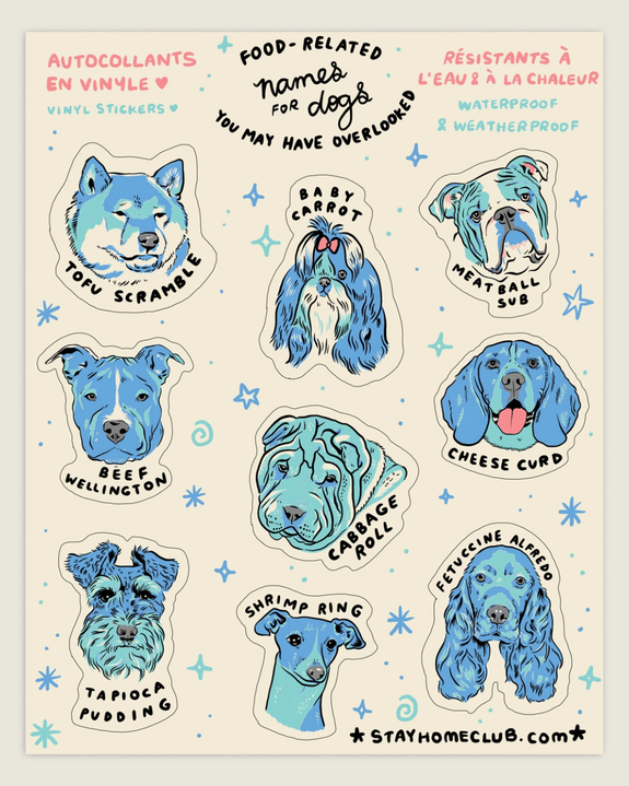 Stay Home Club - Food Dogs Mega Vinyl Sticker Sheet