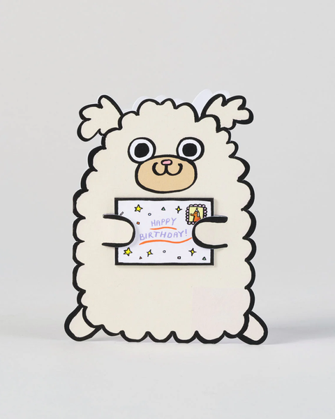 Wrap - Dog With Mini Card Kid's Greeting Card