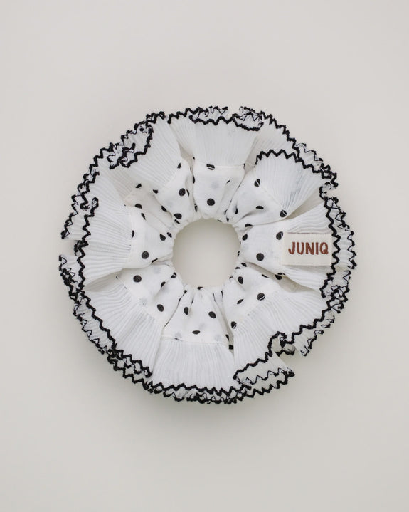 Juniq Scrunchies - Miss Dottie - Black/White