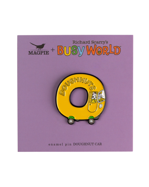 Magpie X Richard Scarry - Enamel Pin - Doughnut Car