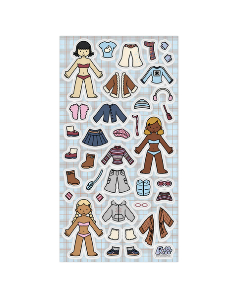 Rochelle Oh - 'Winter Dress Up' Sticker Sheet