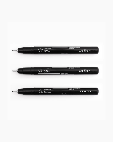 Lousy Liner - Sustainable Fineliner Pens - Black - 0.5mm
