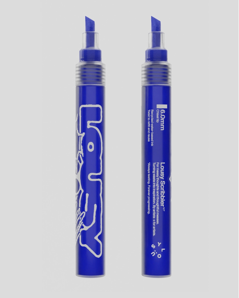 Lousy Scribbler — Sustainable Refillable Markers - Cyan - 6.0mm Chisel