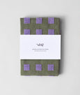 Wrap - Tea Towel - Squares Olive/Lilac - Tea Towel