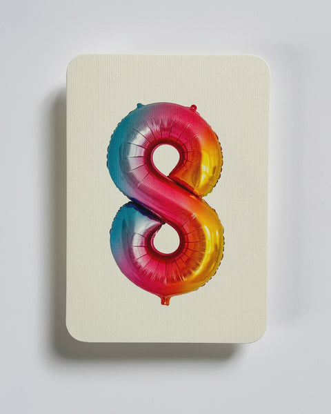 Canonbury Press - Birthday Balloon No.8 Greeting Card