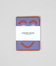 Wrap - Tea Towel - Making Faces Blue/Brown