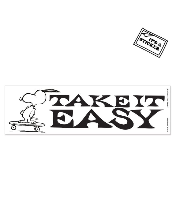 Three Potato Four x Peanuts® - Snoopy Take It Easy Bumper Sticker