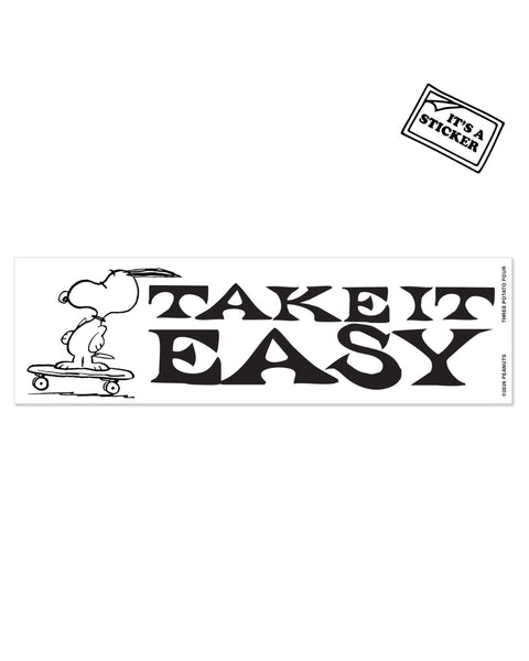 Three Potato Four x Peanuts® - Snoopy Take It Easy Bumper Sticker