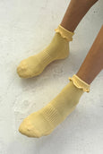 Le Bon Shoppe - Ruffled Hugger Crew Socks - Banana Cream