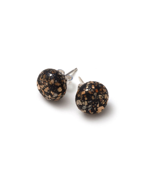 Emily Green - Black Sparkle Stud Earrings