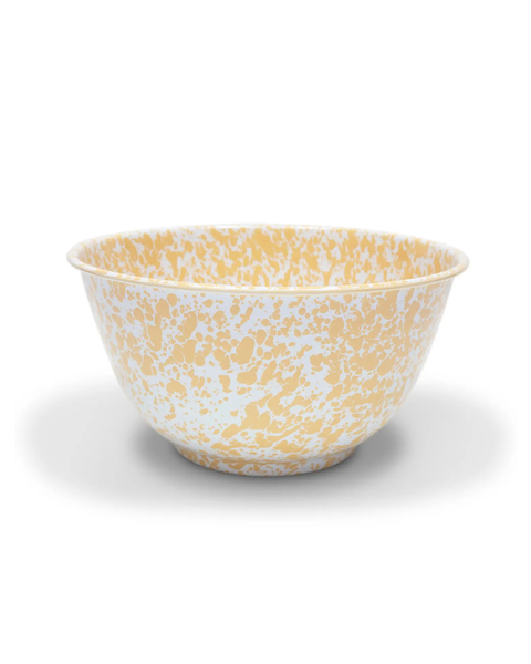 Crow Canyon - Large Salad Bowl - Yellow Splatter