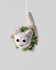 Wrap - Hanging Felt Ornament - Ernest the Cat