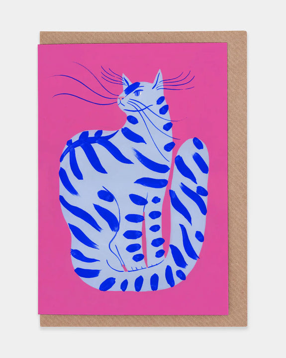 Evermade - Cat with Stripes Greetings Card