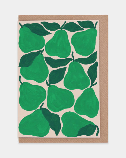 Evermade - Green Pears Greetings Card