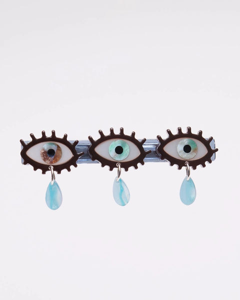 Winona Irene - Alligator Hair Clip - Tears Clip Green