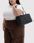 Baggu - Medium Nylon Bowler Bag - Charcoal Ditsy Floral