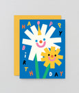 Wrap - Greetings Card - Birthday Flowers