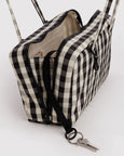 Baggu - Nylon Bowler Bag - Black And Cream Gingham