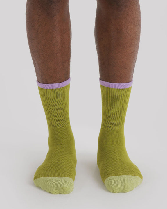 Baggu - Ribbed Sock - Olive Mix