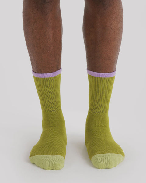 Baggu - Ribbed Sock - Olive Mix