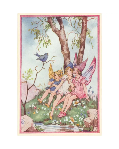 Found Image Press - Fairies By the Stream Postcard