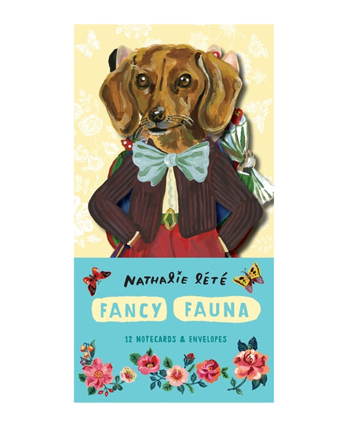 Fancy Fauna 12 Notecards & Envelopes, by Nathalie Lété