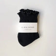 Le Bon Shoppe - Ruffled Hugger Crew Socks - Black