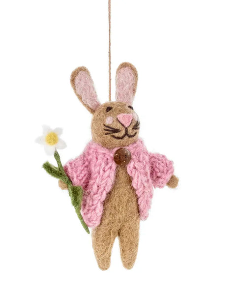 Felt So Good - Handmade Felt Easter Decoration - Blossom the Bunny