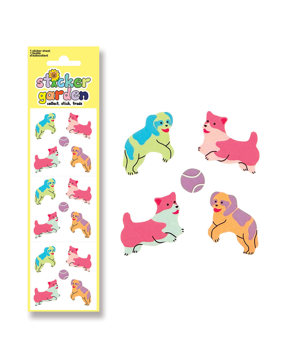 Sticker Garden - Fetch Dog Pastel Stickers