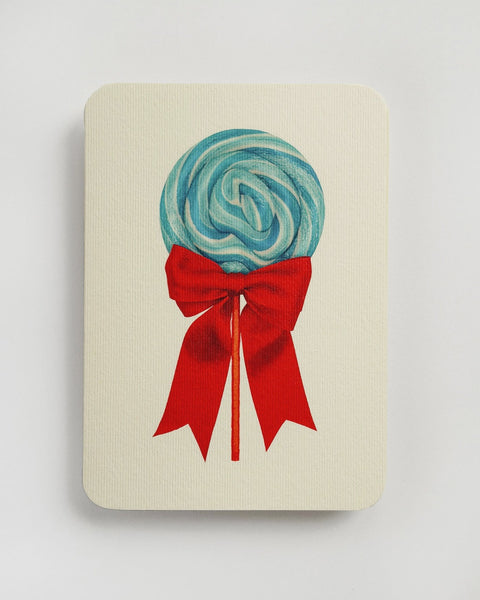 Canonbury Press - Bubblegum Swirl Ribboned Lollies Greeting Card