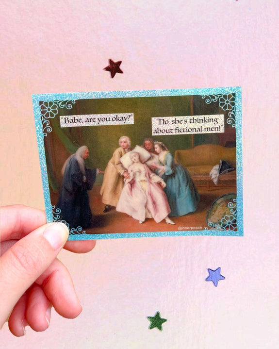 Inner Peach Design - Fictional Men Sparkly Sticker