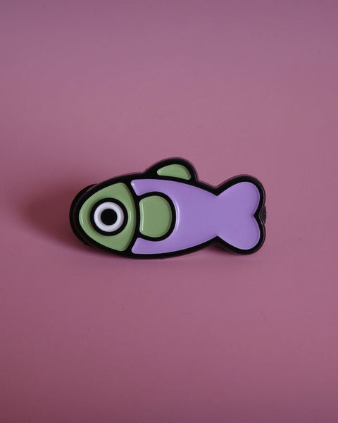 Curlworks - Fish Pin - Lavender/Sage