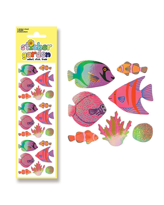 Sticker Garden - Pearl Colourful Tropical Fish Stickers