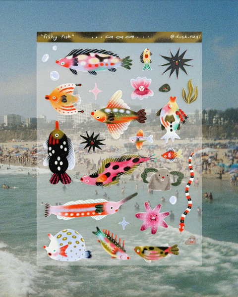 Duck Ruai - Sticker Sheet - Fishy Fish