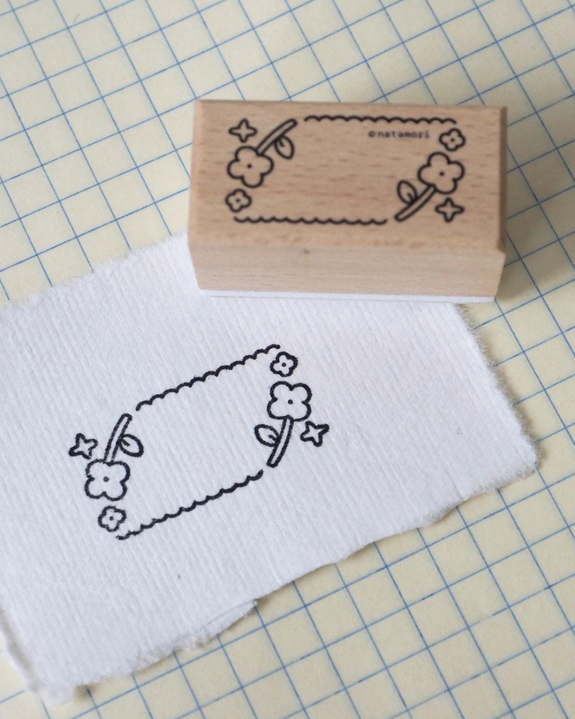 Natamori - Flower Frame Stamp