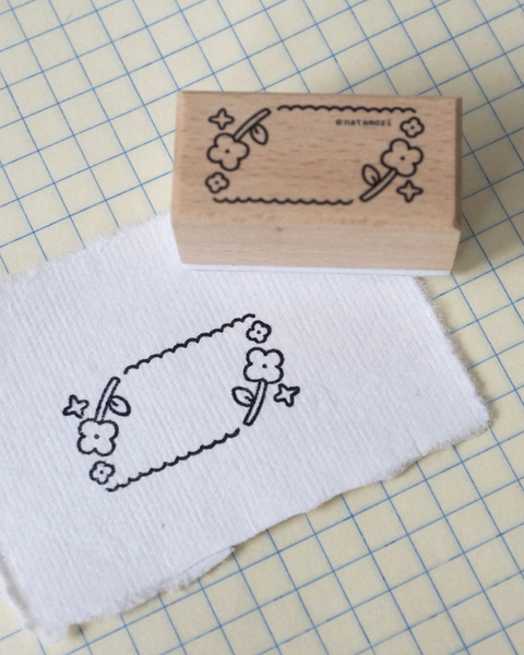 Natamori - Flower Frame Stamp
