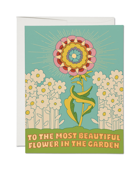 Red Cap Cards - Beautiful Flower Greeting Card
