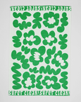 Wrap - Tea Towel - Super Clean Flowers Green/White