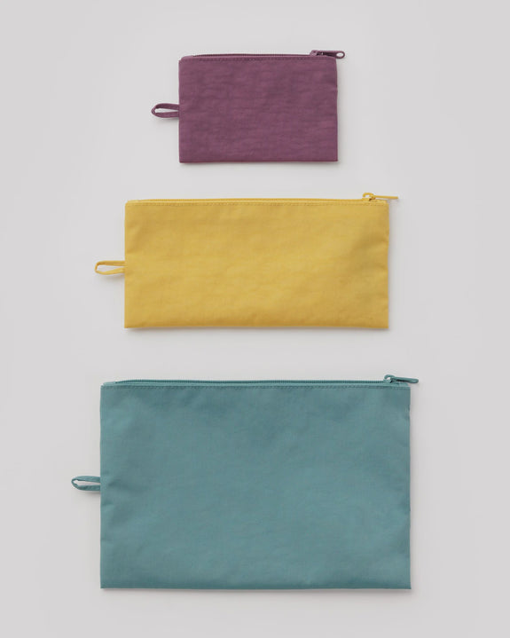 Baggu - Flat Pouch Set - Jewel Mix