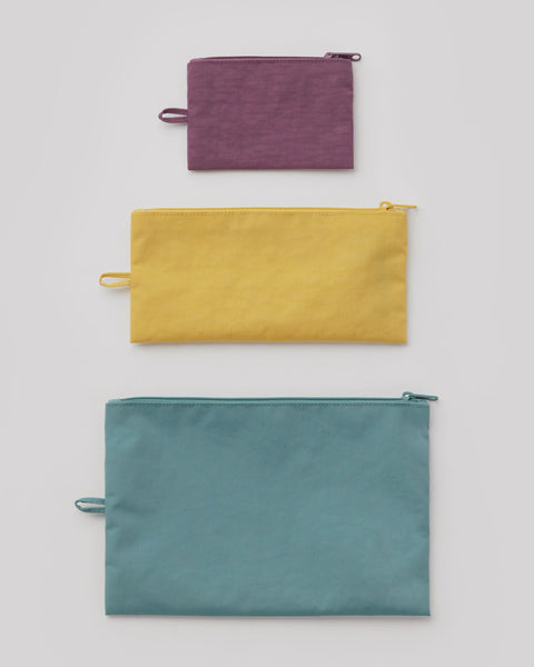 Baggu - Flat Pouch Set - Jewel Mix