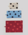 Baggu - Flat Pouch Set - Polka Dot Mix