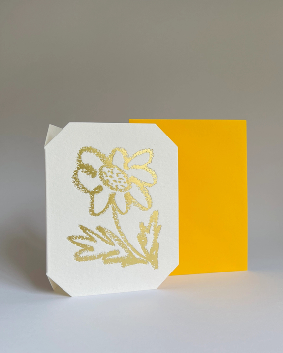 Yes! Paper Goods - Gold Foil Card - Daisy