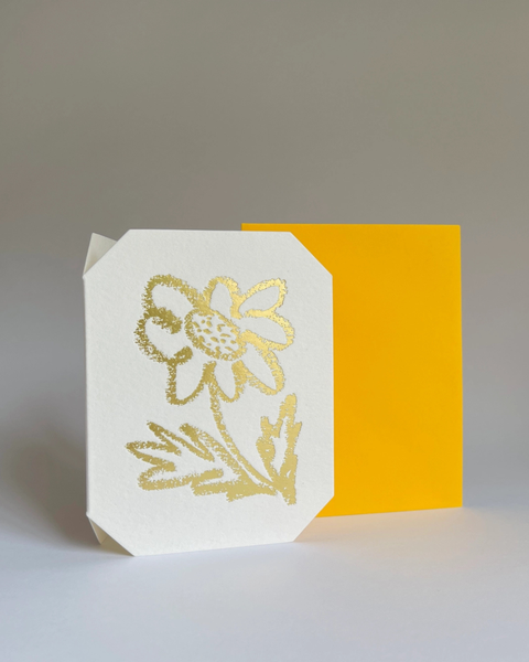 Yes! Paper Goods - Gold Foil Card - Daisy