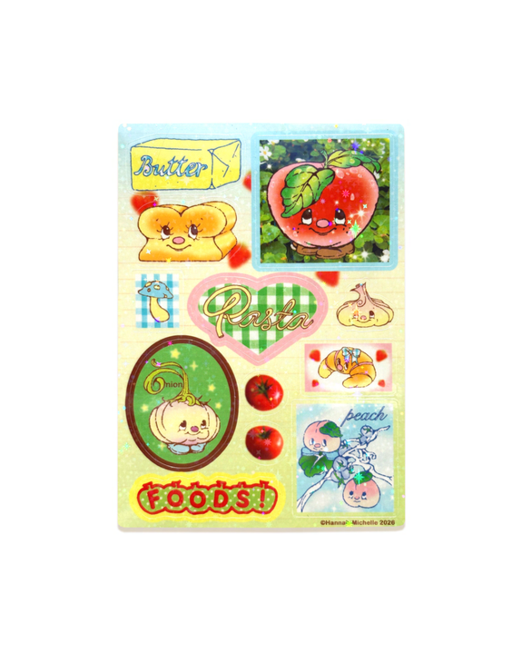 Hannah-Michelle Bayley - Sticker Sheet - Foods